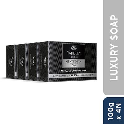 Yardley London Gentleman Classic Activated Charcoal Soap 100Gm 4's - Soaps