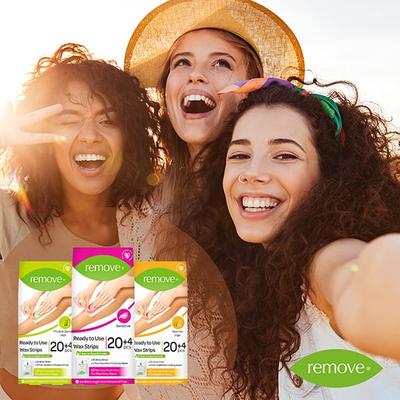 Remove Wax Strips 24 Pcs Body Strips - Normal Hair (20 Body Strips & 2 Pain-Less + 4 Post Depilation Cleaning Wipes) 1's - Shaving & Hair Removal