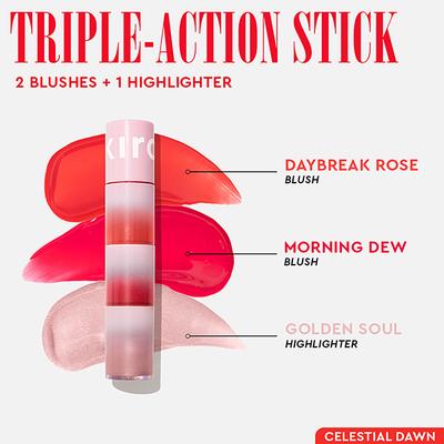 Kiro - Glow on the go 3 -1 Highlighter & Blush 01 Celestial Dawn (bright) 3.5 ml - Blushes