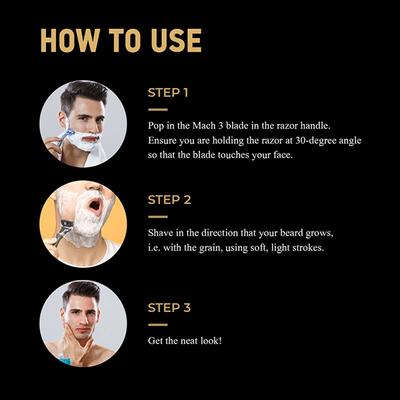 India Grooming Club Matte black Shaving Razor Handle 1's - Shavers