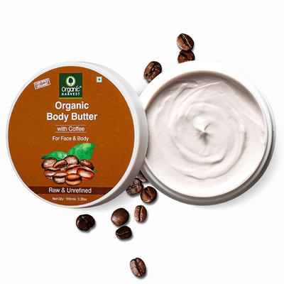 Organic Harvest Coffee Body Butter Cream for Women, Deep Moisturizing Cream for Dry Face & Body Skin, Sulphates & Parabens Free 100 gm - Shower Gels & Body Wash