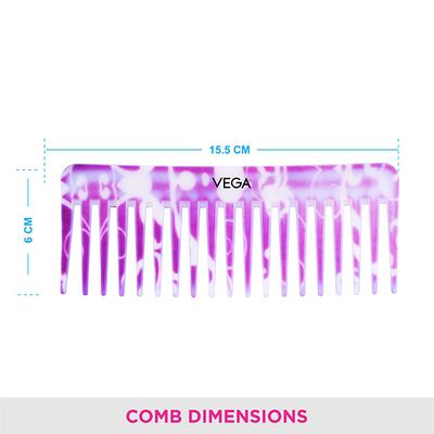 Vega D'Zyne Comb (DC - 1268) Color - Purple 1's - Hair Combs