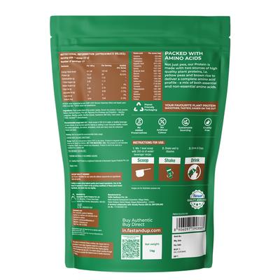 Fast&Up Plant Protein Powder - Rich Chocolate Flavour 1 Kg - Protein Drink