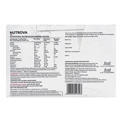 NUTROVA COLLAGEN + ANTIOXIDANTS WATERMELON Sachet 30's - Supplements-Vam
