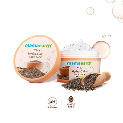 Mamaearth Chia Hydra-Calm Face Pack with Chia Seed & Ceramides for Healthy Skin Barrier 200 gm - Face Packs