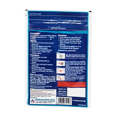 TRANS D 100mg Patch 3's - Pain relief-Nsa