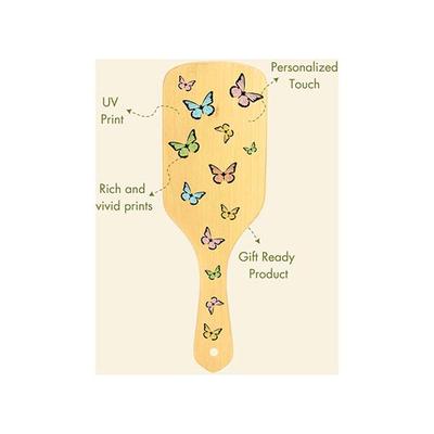 Allure Personalised Paddle Hair Brush Butterfly Print 1's - Hair Brushes