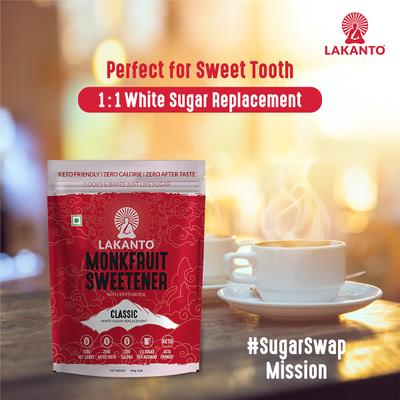 Lakanto Monkfruit Sweetener (Combo Pack Of Classic 2X (30's X 2.5 g) + Classic 454 g) 1's - Sugar Substitute