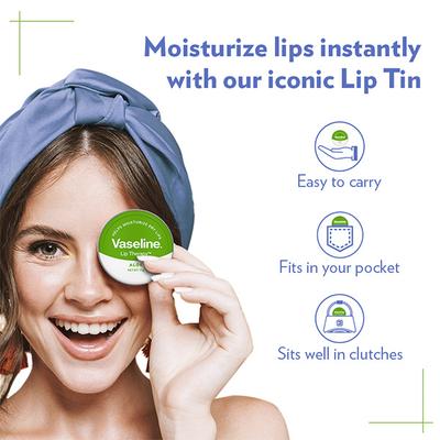 Vaseline Lip Tins Aloe 17 gm - Lip Scrubs