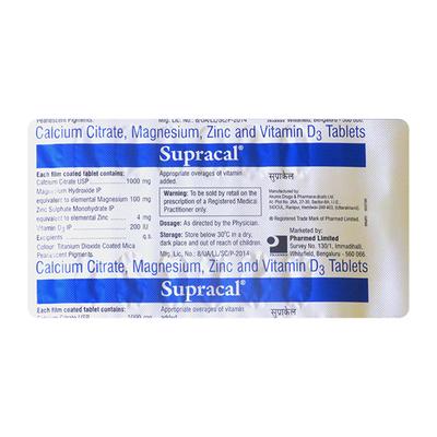 Supracal Tablet 15'S - Supplements-Cal