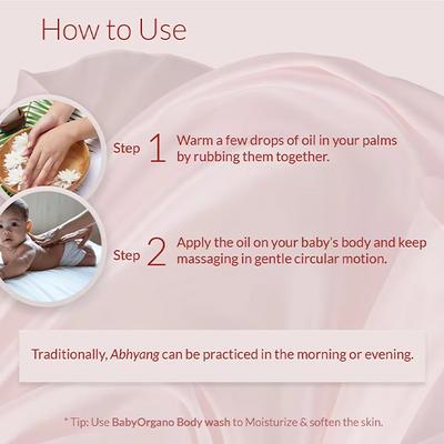 Baby Organo Ayurvedic Soothing Baby Massage Oil - Wheat Germ & Olive Oil 100 ml - Creams, Lotions & Oils