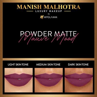 Manish Malhotra Beauty MyGlamm Powder Matte Lipstick Mauve Mood 4 gm - Lipsticks