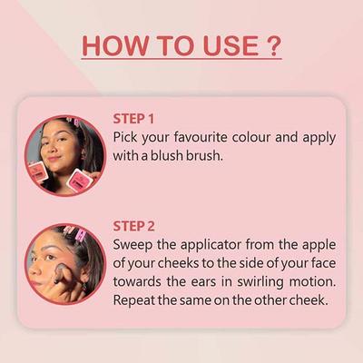 Half N Half Color Flush, Enriched with Vit E, Long Lasting, Suitable for All Skin - Nude Peach 8 gm - Blushes