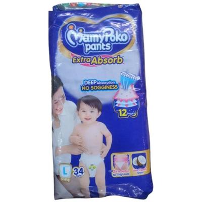 MamyPoko Extra Absorb Diaper Pants (L) 34's - Diapers & Wipes