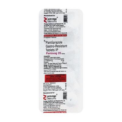 PANTOVAG 20 Tablet 10's - Ulcer/Reflux/Flatulence-Aaa