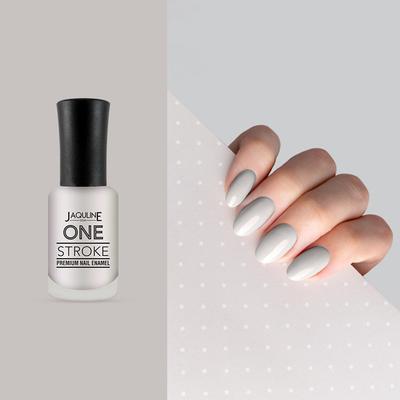 Jaquline USA One Stroke Premium Nail Enamel Silver Sand J01 8 ml - Nail Polish
