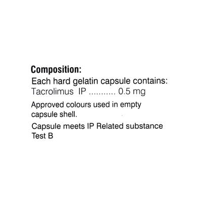 Tacroren 0.5mg Capsule 10'S - Immune Suppression