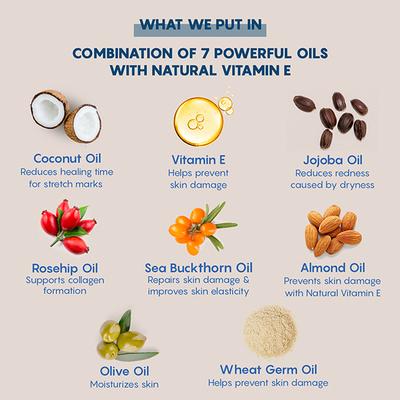 The Mom's Co. Natural Stretch Oil 100ml - Stretch Mark Cream