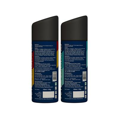 Peter England Deodorant Aqua & Pro-Active 150ml each 2's - Men Deodorants/Roll-Ons