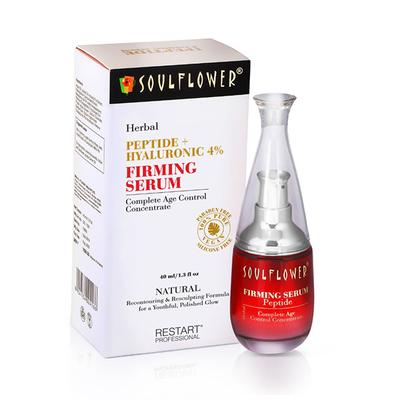 Soulflower Herbal Peptide + Hyaluronic 4% Firming Serum - Complete Age Control Concentrate 40 ml - Face Serum