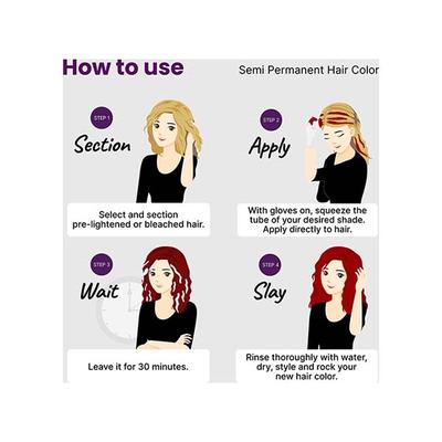 2.Oh! Semi Permanent Hair Color - Sangria 100 ml - Crème