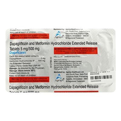 DAPRICA M 5 Tablet 10's - Diabetes-Ant