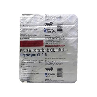 PRAZOSYNC XL 2.5 Tablet 30's - Hypertension-Oah