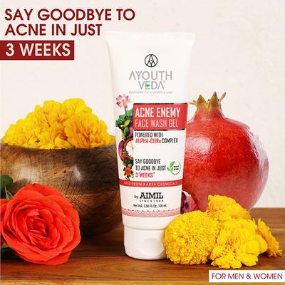 Ayouthveda Acne Enemy Face Wash Gel 100 ml - Face Washes