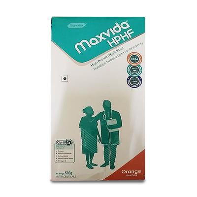 Maxvida HPHF Nutrition Zero Sucrose Supplement Powder Refill Gluten Free - Orange Flavour 500 g - Protein Drink