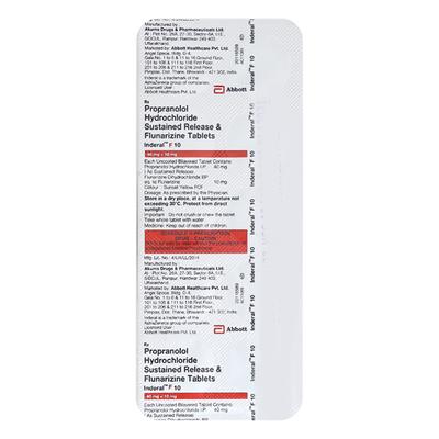 INDERAL F 10mg Tablet 10's - Migraine