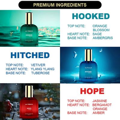 La French Hooked, Hitched and Hope Perfume Gift Set for Men 90 ml - Men Perfumes (Edt/Edp)