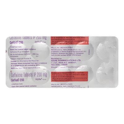 Cefilab 200mg Tablet 10'S - Bacterial Infections-Cep