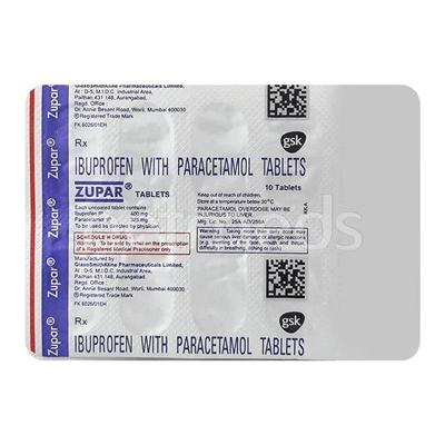 Zupar Tablet 10'S - Pain relief-Nsa