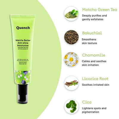 Quench Botanics Matcha Green Tea Moisturizer Controls Acne & Boosts Collagen 75 ml - Day Cream