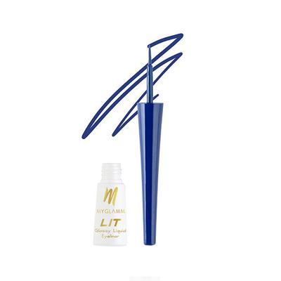 MyGlamm LIT Glossy Liquid Eyeliner-Blue Birthday 3.5 ml - Eyeliners