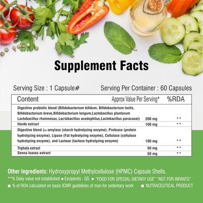 The Curen Refreshen Advanced Simplify Digestion Veg Capsule 60's - Digestive Health