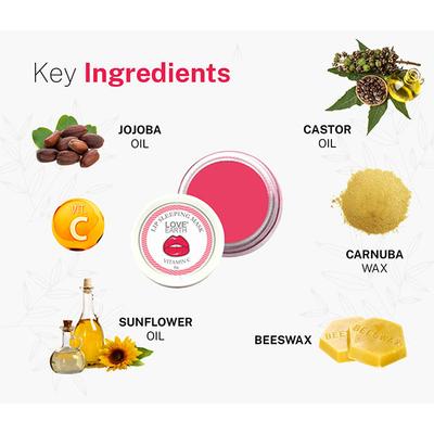 Love Earth Lip Sleeping Mask with Vitamin C & E & Jojoba Oil 8 gm - Lip Stains & Tints