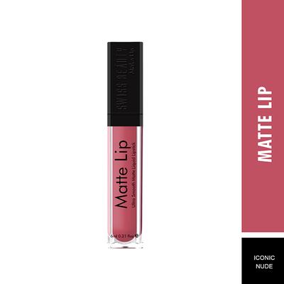 Swiss Beauty Ultra Smooth Matte Liquid Lipstick - (Iconic Nude) 6 ml - Liquid Lipsticks