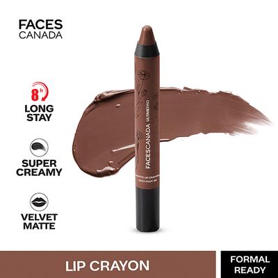Faces Canada Ultime Pro Matte Lip Crayon Formal Ready 25 2.8 Gm - Lip Crayons