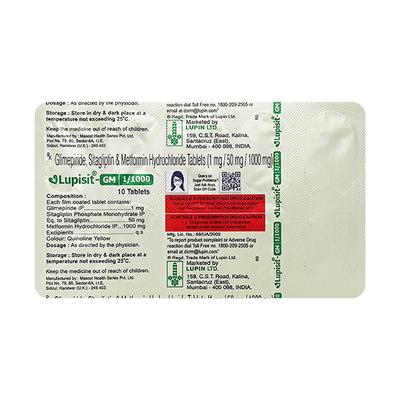 LUPISIT GM 1/1000 Tablet 10's - Diabetes-Ant