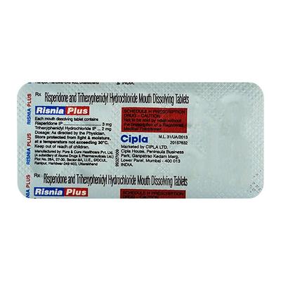 Risnia Plus Tablet 10'S - Schizophrenia-Aps