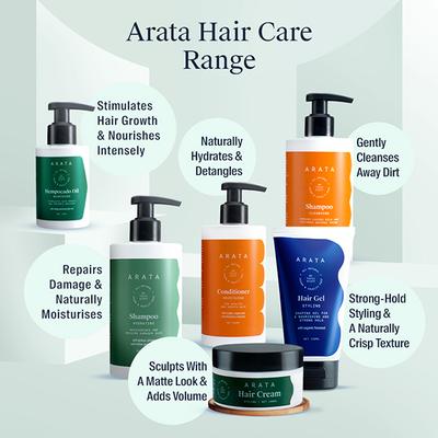 Arata Natural Damage Repair Duo With Hydrating Shampoo & Conditioner Daily Damage Repair 680gm - Shampoos