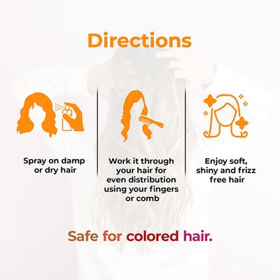 Organic Forest 100% Chemical-Free Moringa, Bamboo & Carrot Frizz-Free Heat Protection, Hair Shield from Dust Spray Serum 50 ml - Hair Serums