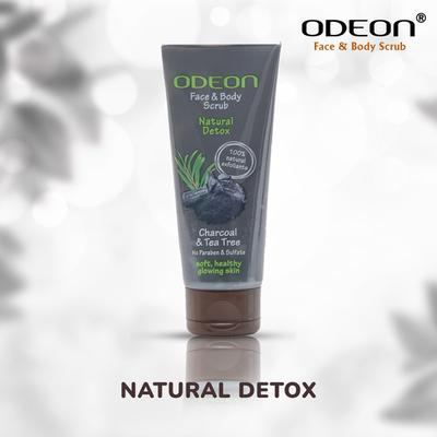 Odeon Charcoal & Tea Tree Face And Body Scrub 100 ml - Scrubs & Exfoliants