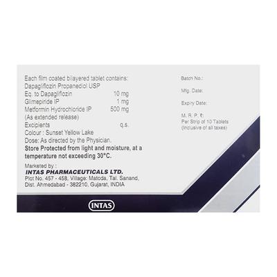 ZORYL MD 1/500 Tablet 10's - Diabetes-Ant