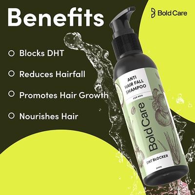 Bold Care Apple Cider Vinegar and Caffeine DHT Blocker Shampoo - For Men 200 ml - Shampoos