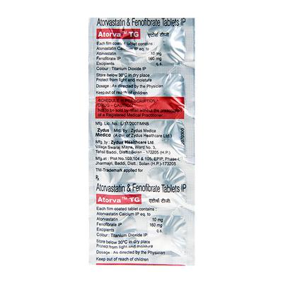 Atorva TG Tablet 10'S - High Cholesterol-Dys