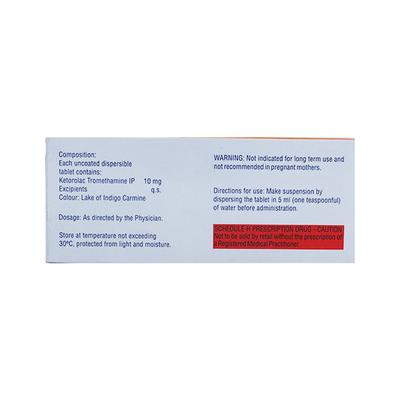 KETANOV DT 10mg Tablet 10's - Pain relief-Nsa