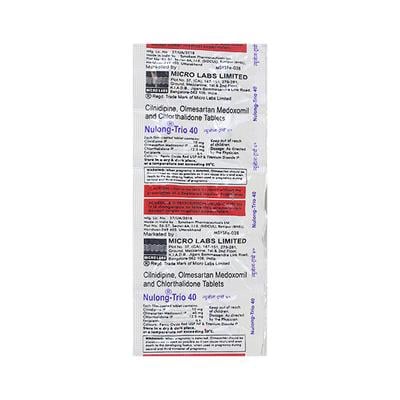 NULONG TRIO 40 Tablet 10's - Hypertension-Ang
