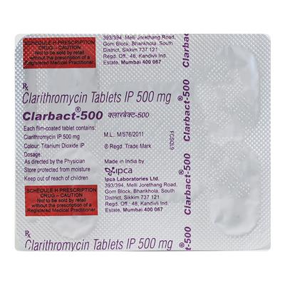 Clarbact 500mg Tablet 4'S - Bacterial Infections-Mac